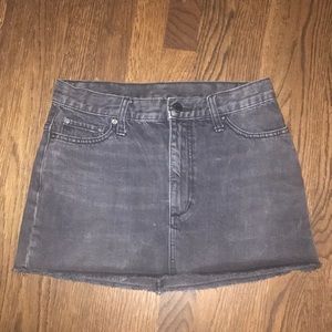 Free People black denim skirt